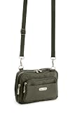 Baggallini Triple Zip Bagg,Dark Olive,One Size