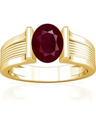 14K Yellow Gold Oval Cut Ruby Solitaire Ring (GIA Certificate)