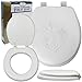 Soft Padded Toilet Seat - Embroidered White Flowers
