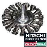 Hitachi Ø 75mm Rundbürste mit Stahldraht, 751326 Bürste [gedreht, für hochtourige Maschinen bis 20.000/min]