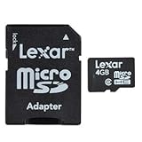 Lexar 4 GB microSDHC Flash Memory Card with SD Adapter SDMI4GB-695