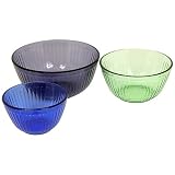 Pyrex Serveware Rainbow Sculptured 3-Piece Bowl Set
