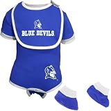 Duke Blue Devils Royal Blue Infant Basketball Bib & Booties Set