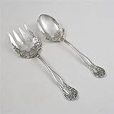 Stratford by Simpson, Hall & Miller, Sterling Salad Serving Spoon & Fork, Monogram K