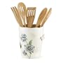 Lenox Butterfly Meadow Porcelain Utensil Crock with Wooden Utensils
