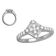 14K White Gold Diamond Ring - 0.73 Ct.