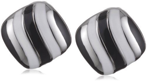Jean Pierre Damen-Ohrclip Black and White Wei&szlig;metall Lack wei&szlig; 19 mm 90932 Preisvergleich