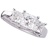 Platinum 1.00 ctw. Princess Cut Three-Stone Diamond Ring