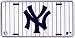 Pin Stripe Yankees logo Classic Metal Auto Tag Embossed