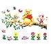 Winnie the Pooh - giant wall sticker - decals, sitting on a branch (Pooh, Piglet, Roo)