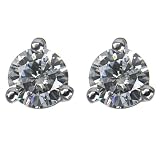 14K White Gold 5 mm. Moissanite Martini Stud Earrings