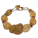 Citrine Bracelet 10 Strand Opal Honey Yellow Tumbled Crystal Healing Gemstone Beaded