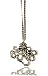 Adorable Retro Vintage Octopus Necklace - 20" Silver Plated Station Chain