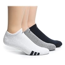 adidas Men's 3-Stripe No Show Sock, 3-Pack