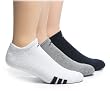 adidas Men's 3-Stripe No Show Sock, 3-Pack