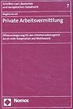 Private Arbeitsvermittlung