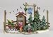 Ace Trading-porcelain P7454L Xmas Tree Farm Scene 6''