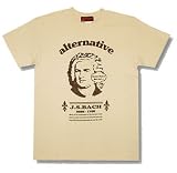 バッハＴシャツ/J.S Bach/メンズ/レディース/グレー/生成
