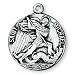 Sterling Silver Saint Michael Medal and 18-inch Chain