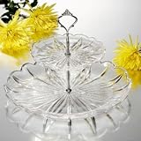 Product details for ENZO 2-TIER SERVER - ENZO COLLECTION 2 TIER CRYSTAL SERVER - tier plate