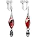 Handcrafted Red Magma Clip On Earrings MADE WITH SWAROVSKI ELEMENTS