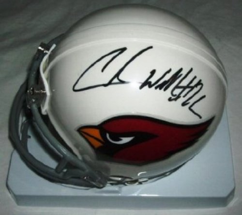 Chris Beanie Wells Autographed Arizona Cardinals Mini Helmet W/PROOF, Picture of Chris Signing For Us, Ohio State Buckeyes