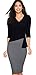 HOMEYEE Women's Elegant Patchwork 3/4 Sleeve Wear to Work Bodycon Dress B333