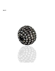 Diamond Pave Bead Finding Sterling Silver Antique Look Jewelry