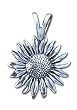 Sunflower Solid Sterling Silver Pendant