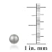 Sterling Silver Freshwater Cultured 6-6.5mm Grey Pearl Stud Earrings image 3