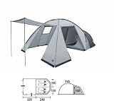  : 4-Personenzelt High Peak Dakota 4, Farbe silber/nachtblau