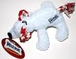 Milk-Bone Brand, Fleece & Rope Animals, White with Black Nose, Rope Ears and Tail (1 Each)