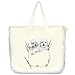 Bichon Frise Pups in Pocket dog art print 20 Inch Zippered cotton canvas Tote Bag