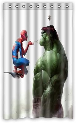 Best Design Spider-Man and Hulk Window Curtains/drape/panels/treatment Polyester Fabric Office/Home/Bedroom Decor 52"x 84"