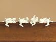 Pack of 8 Shelf Sitting Playful White Rabbit Easter Bunny Decorations 5"