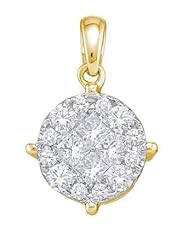 14KT Yellow Gold 1.00 CTW Diamond Solitaire Pendant
