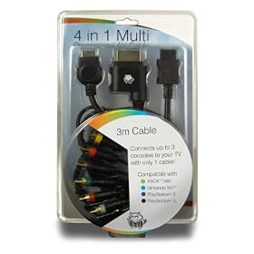 iMP 4 in 1 Multi Component AV Cable Xbox360/Wii/PS2/PS3
