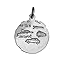 Sterling Silver Pendant St Christopher round car on back