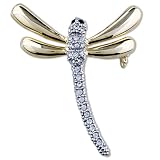 Pugster Crystal Dragonfly Brooches And Pins