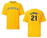 Roberto Clemente Pittsburgh Pirates MLB Throwback 2 Sided Short Sleeve Tee Shirt By Majestic