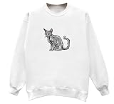 Devon Rex- Image - Sweatshirt T-Shirt, White, X-Large