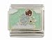SilverBin Enamel Paint Teddy Bear Angel Stainless Steel Italian Charm Link