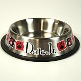 DALE EARNHARDT JR. STAINLESS STEEL PET DISH DOG BOWL