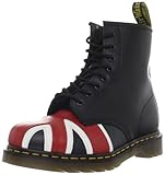 Dr. Martens 1460 UNION JACK Smooth Black 10950001, Unisex-Erwachsene Stiefel, Schwarz (Black), EU 38 (UK 5)