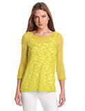 Kensie Womens Fine Gauge Slub Sweater