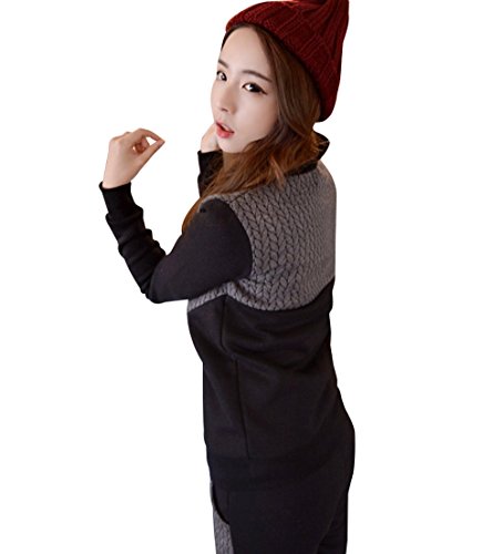 【 UN ANANAS 】 デザイン スウェット ジャージ 上下 セット レディース オシャレ スポーツ ブラック グレー フリー サイズ