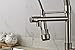 rozin Deck Mount Spring Contemporary Nickel Brushed Finish Single Handle Swivel LED Pull Out Kitchen Sink Faucet Two Spout Pull Down Kitchen Faucet with Sprayer Unique Design Led Water Flow Powered Ceramic Valve Bar Faucets