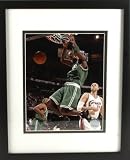 (13x16) Framed Boston Celtics Kevin Garnett Dunking Sports Poster Print
