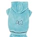 Dog Hoodie - Luxury Couture Dog Hoodie - Blue - XX-Small (XXS)