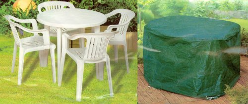 détail Housse pour salon de jardin rond 140x94cm gamme standard